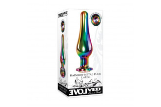 Радужная металлическая пробка Rainbow Metal Plug Large - 12,9 см.