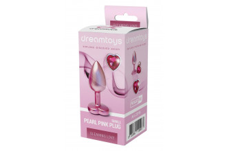 Розовая анальная пробка с кристаллом-сердцем Pearl Pink Plug Small Розовая анальная пробка с кристаллом-сердцем Pearl Pink Plug Small