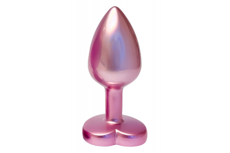 Розовая анальная пробка с кристаллом-сердцем Pearl Pink Plug Small Розовая анальная пробка с кристаллом-сердцем Pearl Pink Plug Small