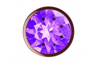 Пробка цвета розового золота с фиолетовым кристаллом Diamond Amethyst Shine S - 7,2 см.