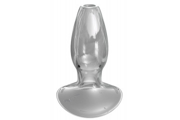 Прозрачный анальный плаг с туннелем Beginners Anal Gaper - 9,6 см.