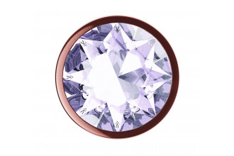 Пробка цвета розового золота с прозрачным кристаллом Diamond Moonstone Shine L - 8,3 см.