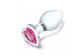 Набор из 3 стеклянных анальных пробок Heart Jewel Plug Set