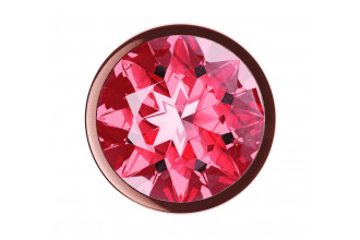 Пробка цвета розового золота с малиновым кристаллом Diamond Ruby Shine L - 8,3 см.