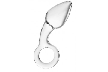 Прозрачная анальная втулка из стекла - 14,5 см.