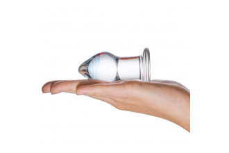 Классическая анальная пробка Amethyst Rain Small - 8 см.