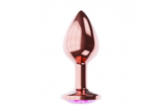 Пробка цвета розового золота с лиловым кристаллом Diamond Quartz Shine L - 8,3 см.
