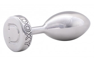 Серебристая анальная втулка Doxy Smooth Butt Plug - 10,5 см.