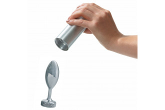Серебристая анальная втулка Doxy Smooth Butt Plug - 10,5 см.