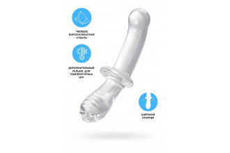Прозрачный двусторонний стеклянный фаллоимитатор Satisfyer Double Crystal - 19,5 см.