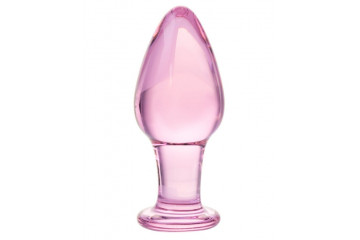 Стеклянный стимулятор-пробка - 10 см.