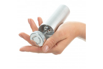 Серебристая анальная втулка Doxy Ribbed Butt Plug - 10,5 см.