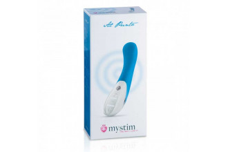 Голубой вибратор Mystim Al Punto - 25 см.