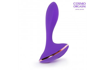 Фиолетовый вибростимулятор G-точки с широким основанием - 15,5 см.