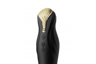 Черный вибратор King с функцией возвратно-поступательных движений - 30,2 см.