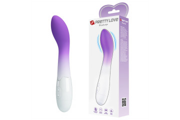 Фиолетово-белый вибратор Bishop для G-точки - 18,2 см.