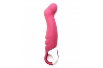 Вибратор Satisfyer Petting Hippo с загнутым кончиком - 22,9 см.