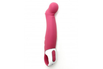 Вибратор Satisfyer Petting Hippo с загнутым кончиком - 22,9 см.