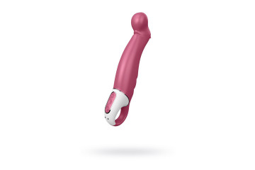 Вибратор Satisfyer Petting Hippo с загнутым кончиком - 22,9 см.