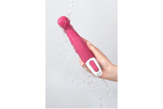 Вибратор Satisfyer Petting Hippo с загнутым кончиком - 22,9 см.