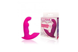 Розовый силиконовый вибромассажер Cosmo - 9 см.