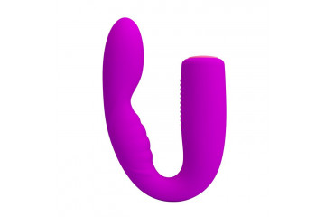 Лиловый гнущийся вибромассажер Quintion - 14 см.