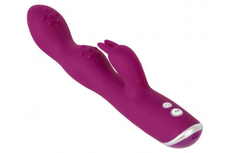 Фиолетовый вибратор A & G-Spot Rabbit Vibrator для стимуляции зон G и A - 23,6 см.