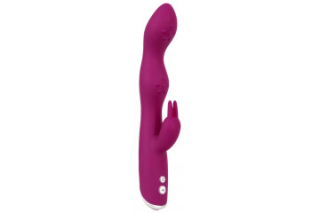 Фиолетовый вибратор A & G-Spot Rabbit Vibrator для стимуляции зон G и A - 23,6 см.