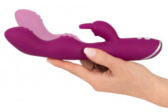 Фиолетовый вибратор A & G-Spot Rabbit Vibrator для стимуляции зон G и A - 23,6 см.