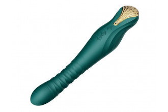 Изумрудный вибратор King с функцией возвратно-поступательных движений - 30,2 см. Изумрудный вибратор King с функцией возвратно-поступательных движений - 30,2 см.