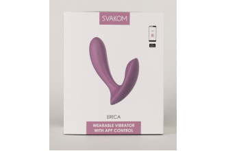 Розовый интерактивный вибромассажер Erica