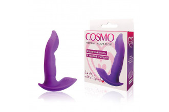 Фиолетовый силиконовый вибромассажер Cosmo - 9,5 см.