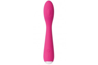 Ярко-розовый G-стимулятор IRIS Clitoral & G-spot Vibrator - 18 см.