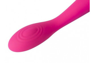 Ярко-розовый G-стимулятор IRIS Clitoral & G-spot Vibrator - 18 см.