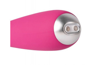 Ярко-розовый G-стимулятор IRIS Clitoral & G-spot Vibrator - 18 см.