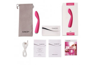 Ярко-розовый G-стимулятор IRIS Clitoral & G-spot Vibrator - 18 см.