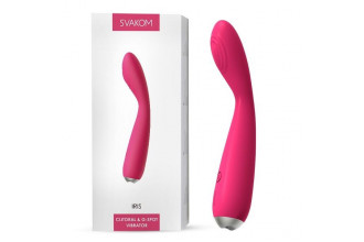 Ярко-розовый G-стимулятор IRIS Clitoral & G-spot Vibrator - 18 см.