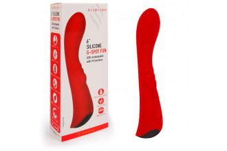 Красный вибромассажер 6 Silicone G-Spot Fun - 19,1 см.
