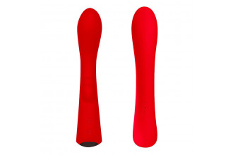 Красный вибромассажер 6 Silicone G-Spot Fun - 19,1 см.