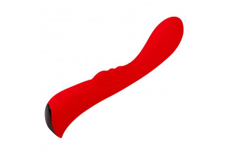 Красный вибромассажер 6 Silicone G-Spot Fun - 19,1 см.