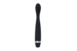 Черный вибростимулятор G-зоны Skinny G - 17,8 см.