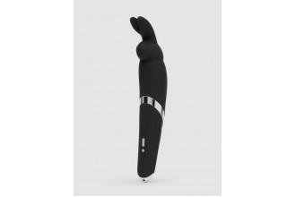 Черный вибратор Rabbit Rechargeable Wand Vibrator - 26,7 см.