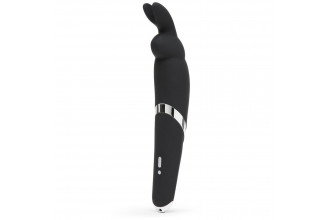 Черный вибратор Rabbit Rechargeable Wand Vibrator - 26,7 см.