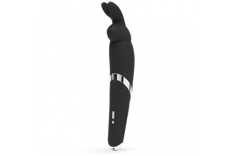 Черный вибратор Rabbit Rechargeable Wand Vibrator - 26,7 см.