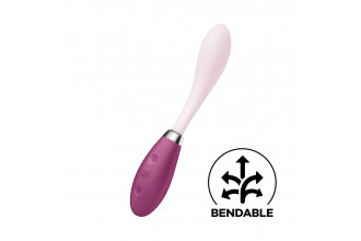 Розовый гибкий вибратор G-Spot Flex 3 - 19,5 см.