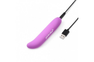 Фиолетовый вибромассажер Pink Vibe для стимуляции точки G и клитора - 12,2 см.