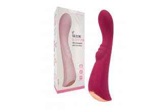 Малиновый вибратор для G-стимуляции - 19,1 см.