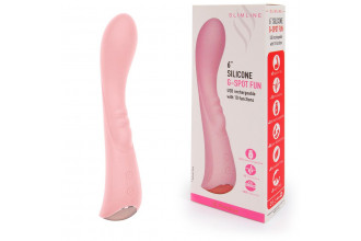 Нежно-розовый вибромассажер 6 Silicone G-Spot Fun - 19,1 см.