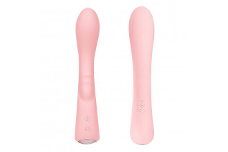 Нежно-розовый вибромассажер 6 Silicone G-Spot Fun - 19,1 см.
