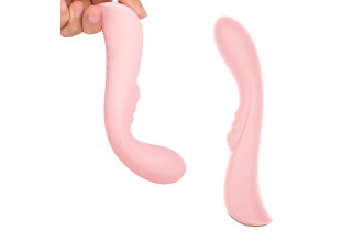 Нежно-розовый вибромассажер 6 Silicone G-Spot Fun - 19,1 см.